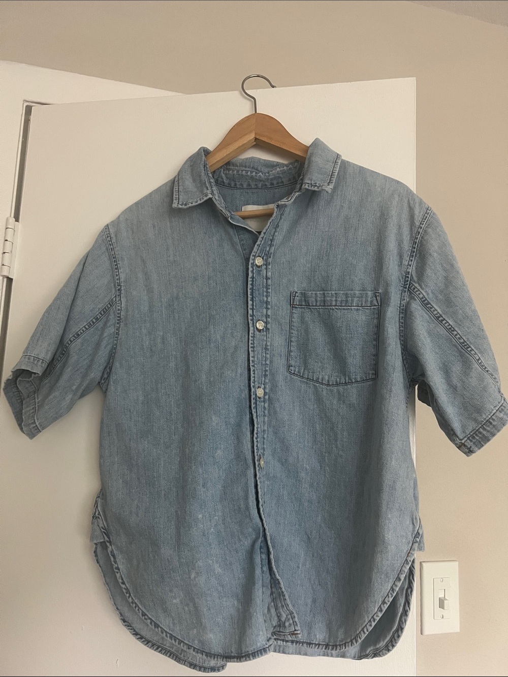 Citizens Of Humanity Light Blue Denim Button-Down Shirt